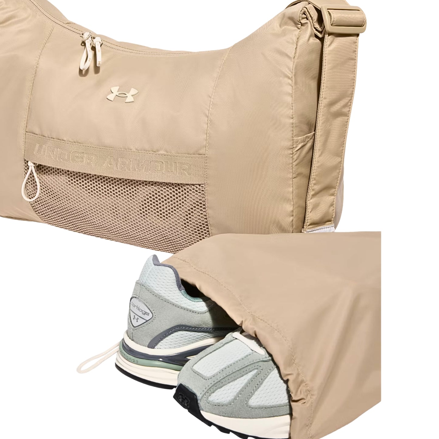 Maleta Deportiva Under Armour Slouchy Entrenamiento Gym Caqui