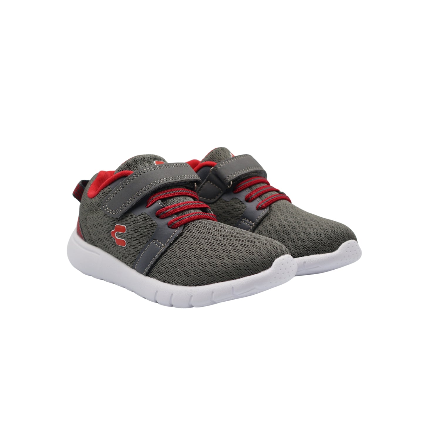 Tenis Charly Relax Light Sport Para Niños Ajustables Velcro Cómodos Ligeros Transpirables - Gris oscuro