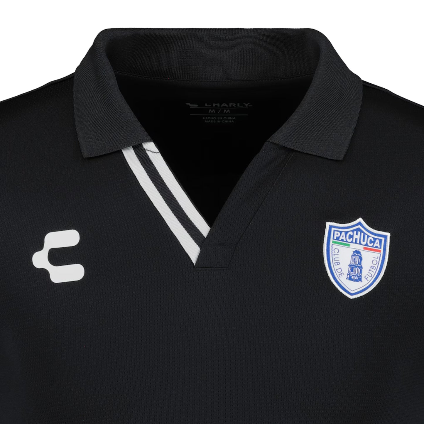 Playera Polo Para Hombre Charly Pachuca Manga Corta Casual Negro