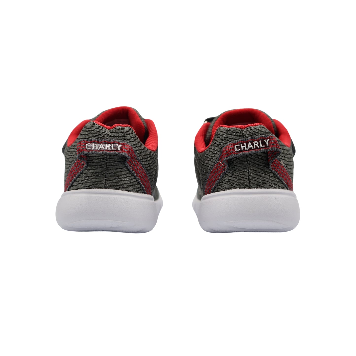Tenis Charly Relax Light Sport Para Niños Ajustables Velcro Cómodos Ligeros Transpirables - Gris oscuro