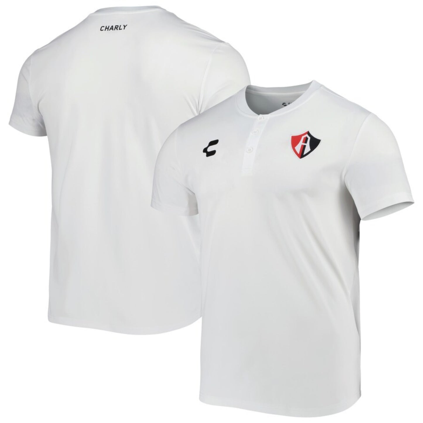 Playera Tipo Polo Atlas Charly Manga Corta Deportiva Blanca