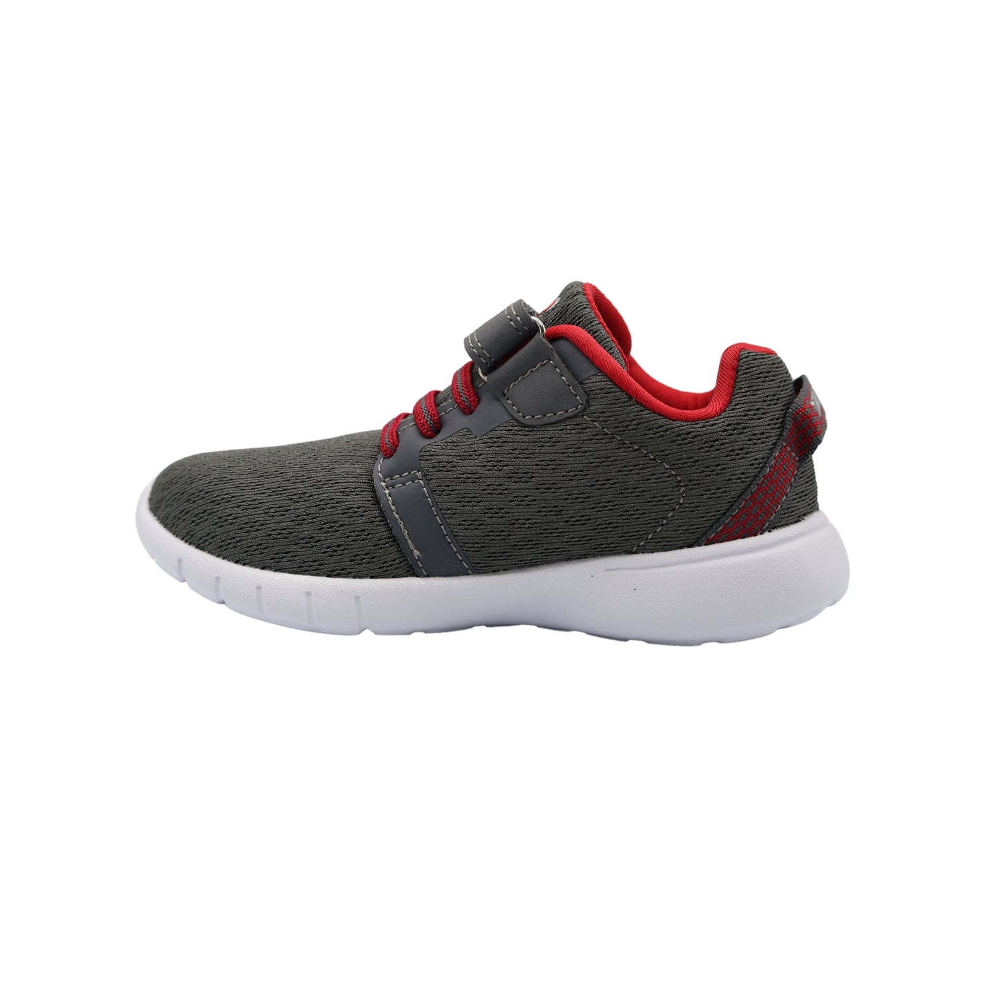Tenis Charly Relax Light Sport Para Niños Ajustables Velcro Cómodos Ligeros Transpirables - Gris oscuro