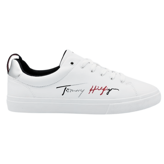 Tenis Tommy Hilfiger De Dama Signature Fw0fw06853 Blanco