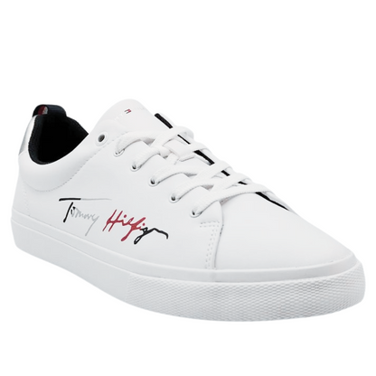 Tenis Tommy Hilfiger De Dama Signature Fw0fw06853 Blanco