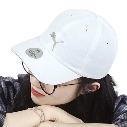 Gorra Puma Unisex Running Diseño Reflectante 052911 Blanco