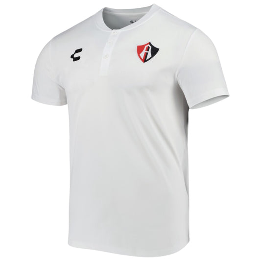 Playera Tipo Polo Atlas Charly Manga Corta Deportiva Blanca
