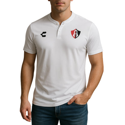 Playera Tipo Polo Atlas Charly Manga Corta Deportiva Blanca