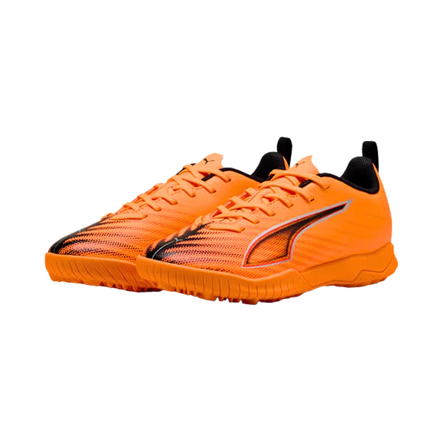Tenis De Futbol Infantiles Puma Suela Tf Antideslizantes Naranja Fosforescente