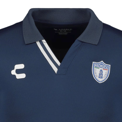 Playera Polo Para Hombre Charly Pachuca Manga Corta Casual Azul Obscuro