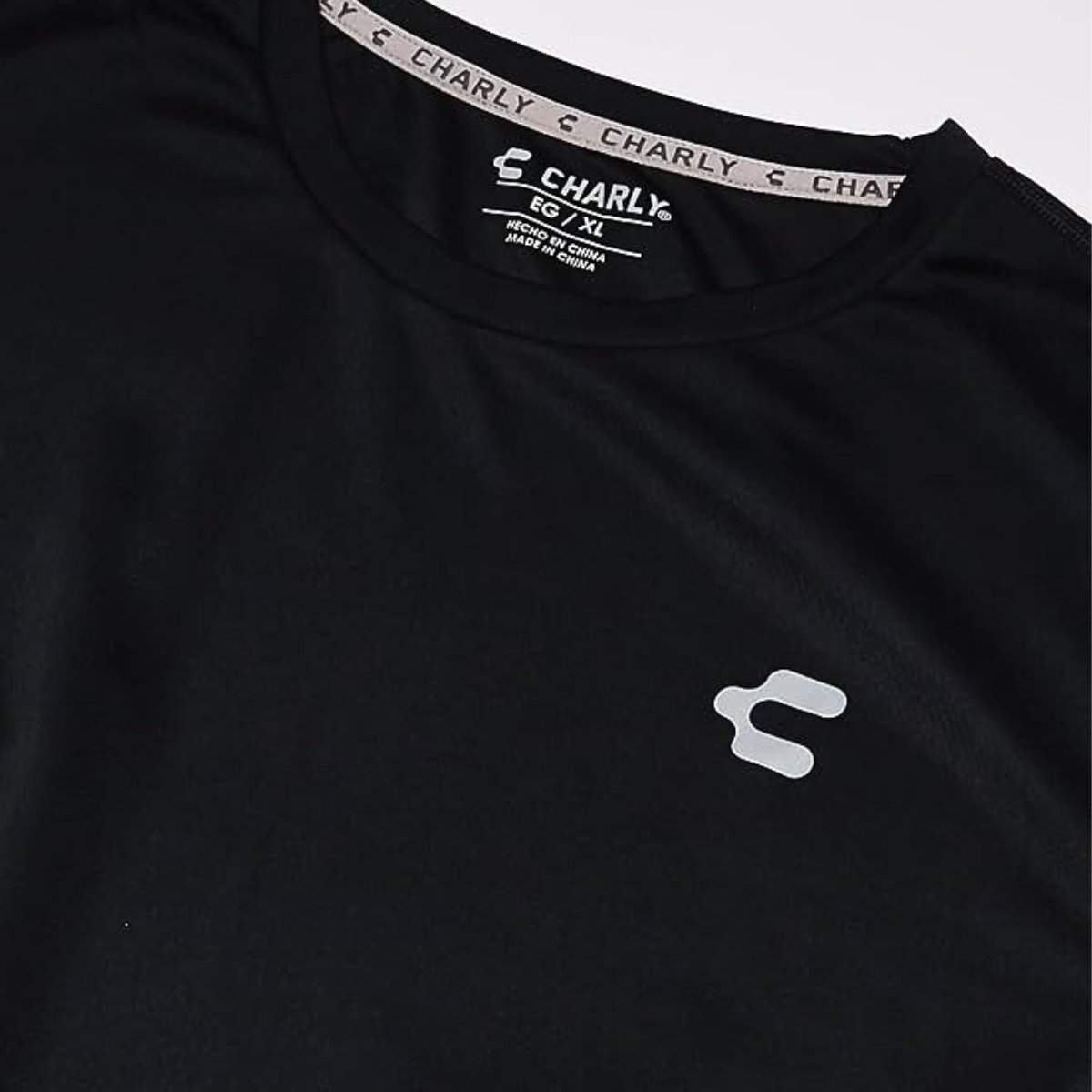 Playera Charly Deportiva 5009378 Negro Transpirable Frescura