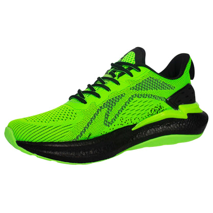 Tenis De Hombre Para Running Charly Transpirables Confort Verde Fosforescente