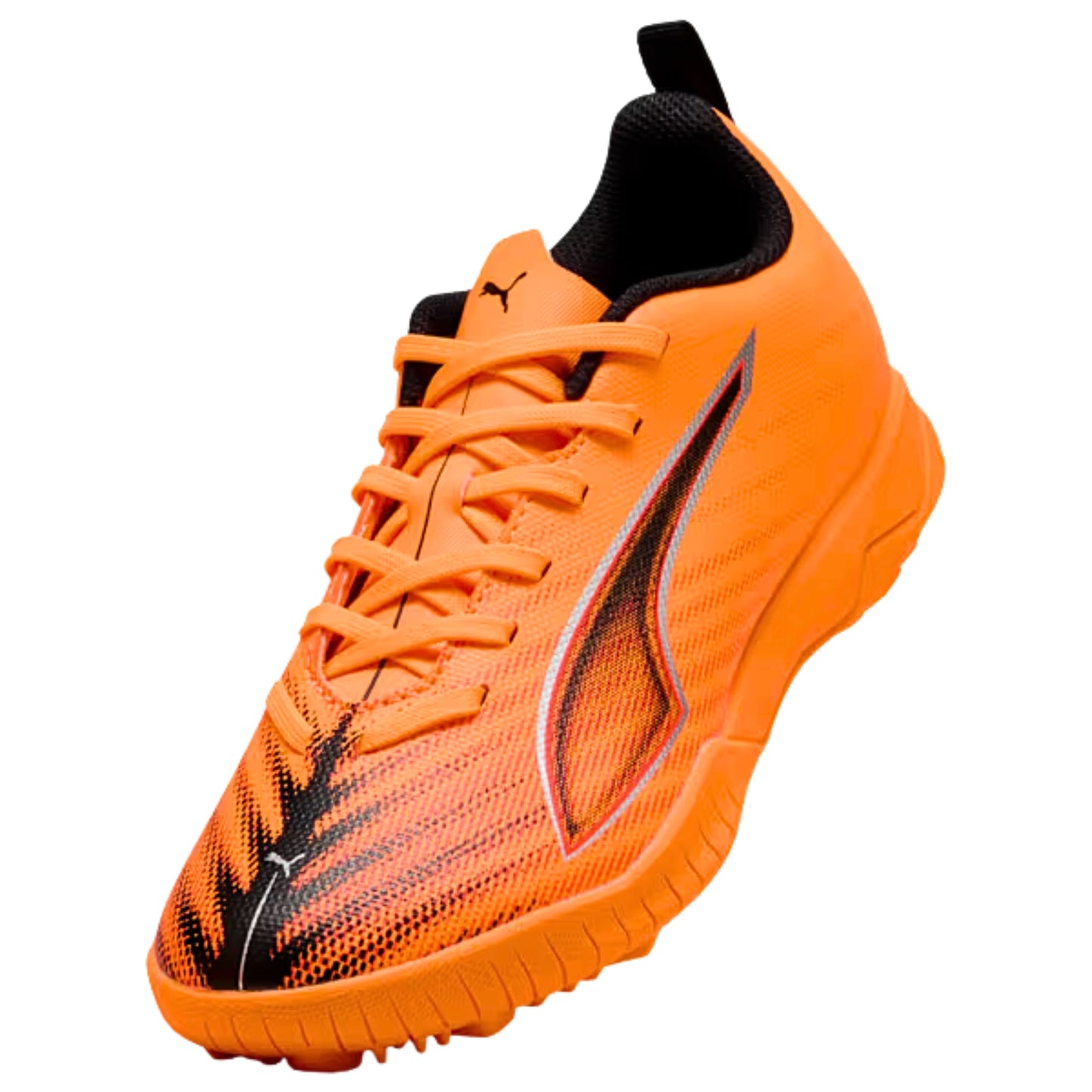 Tenis De Futbol Infantiles Puma Suela Tf Antideslizantes Naranja Fosforescente