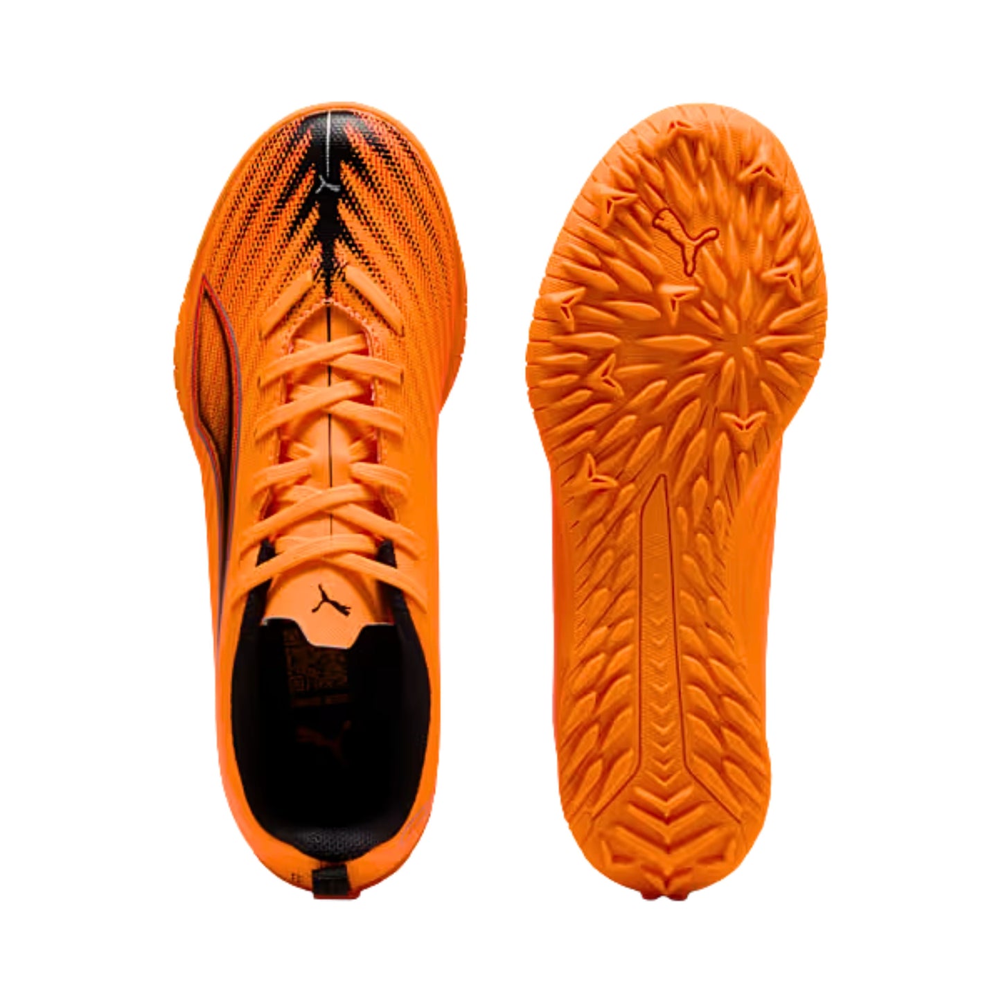 Tenis De Futbol Infantiles Puma Suela Tf Antideslizantes Naranja Fosforescente