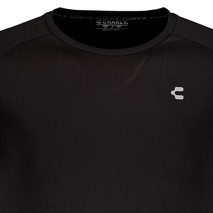 Playera Charly Deportiva 5009378 Negro Transpirable Frescura