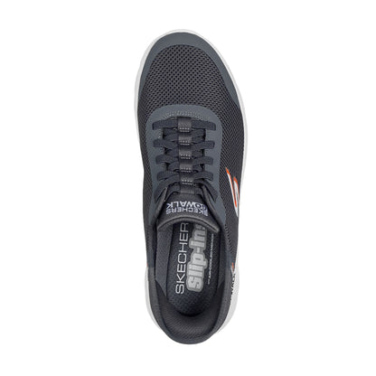 Tenis Para Hombre Skechers Memory Foam Cómodos Slip Ins Gris