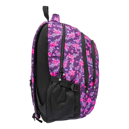 Mochila Escolar Charly Flores Juvenil Reforzada Porta Laptop