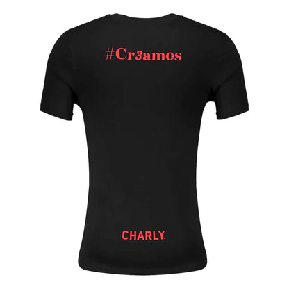 Playera Conmemorativa Charly Atlas Fc Bicampeones 2021-22 Negra