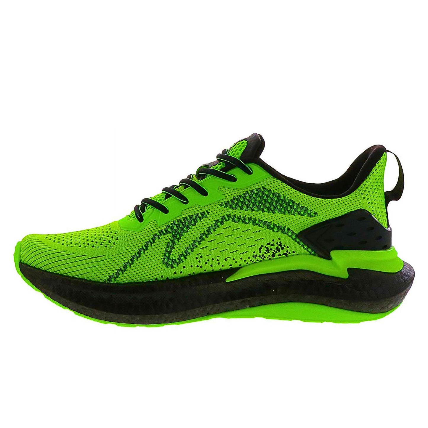 Tenis De Hombre Para Running Charly Transpirables Confort Verde Fosforescente