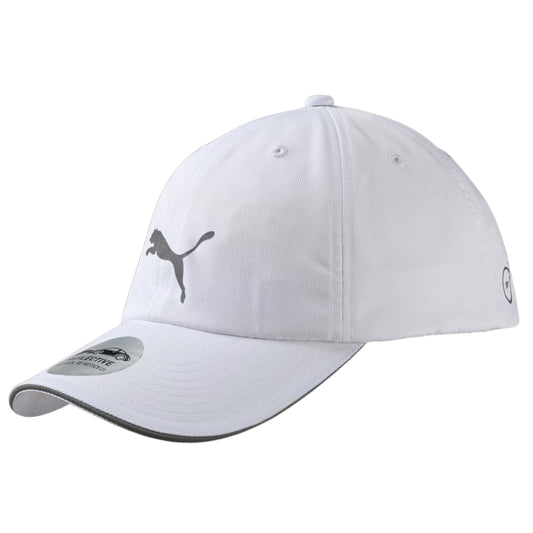 Gorra Puma Unisex Running Diseño Reflectante 052911 Blanco