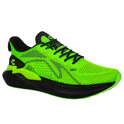 Tenis De Hombre Para Running Charly Transpirables Confort Verde Fosforescente
