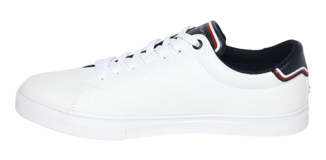 Tenis Tommy Hilfiger Para Hombre  Pebble Fm0fm03651 Blancos