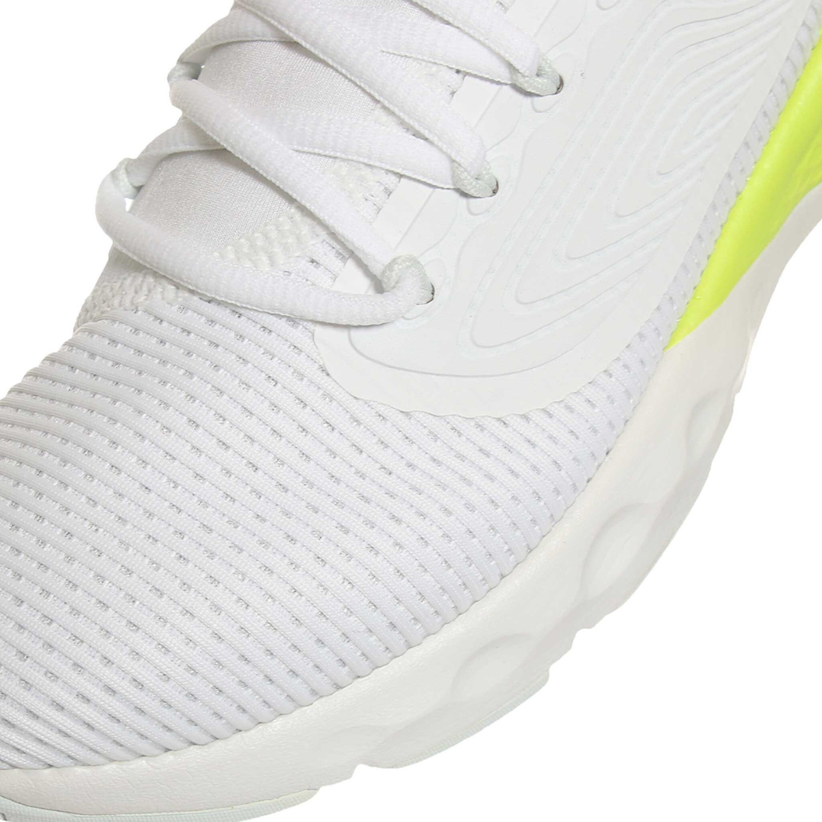 Tenis Under Armour De Hombre Charged Vantage 2 3024873 107 - Blanco/Verde Fluorecente