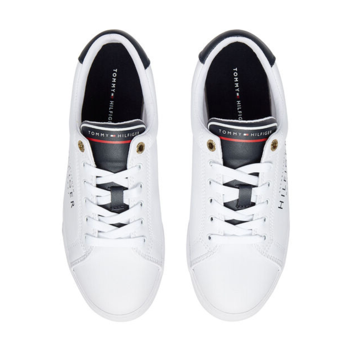 Tenis Para Dama Tommy Hilfiger Every Day Fw0fw06699 Blancos - Blanco/Azul